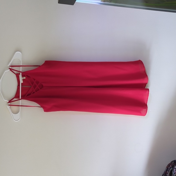 Monteau Elegant Red Dress Size S - Picture 1 of 5